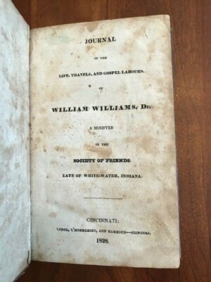 1828 Journal of Life & Travels Gospels of William Williams, White-Water INDIANA-image