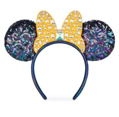 Disney Parks Gold Bow 50th Anniversary WDW Minnie Mouse Ears Headband 2021-image