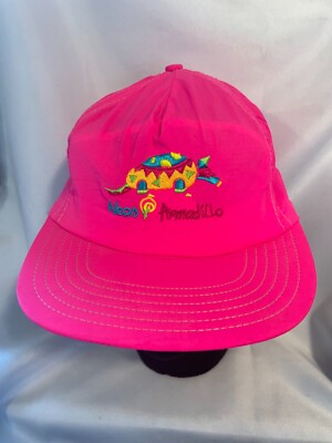 VTG 90s Walt Disney World Pleasure Island  Neon Armadillo Hat O/S-image