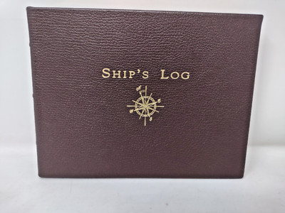 Ship's Log Leather Bound Brown Hardcover by Graphic Image-image