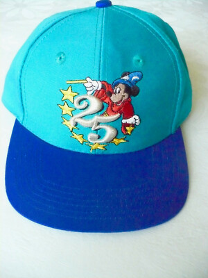 Walt Disney World 25th Anniversary Ball Cap Youth Sorcerer Mickey, Free Shipping-image
