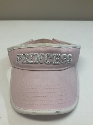 Vintage Walt Disney World Souvenir Princess Visor Hat Adult Size Pink-image