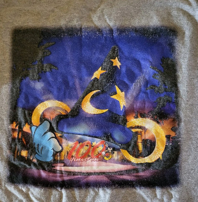 vtg 2001 WALT DISNEY WORLD 100 YEARS OF MAGIC T-Shirt XXL soft mickey mouse Hat-image