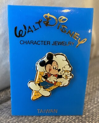 Walt Disney Mickey Mouse Character Jewelry Tie Pin vintage ice cream cone-image