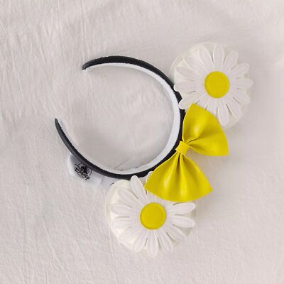 Disney Parks Loungefly Mickey Ears Yellow Daisy White Chrysanthemum Headband-image