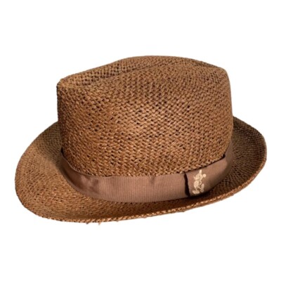 Walt Disney World Disneyland Resort Brown Mickey Mouse Straw Fedora Hat-image