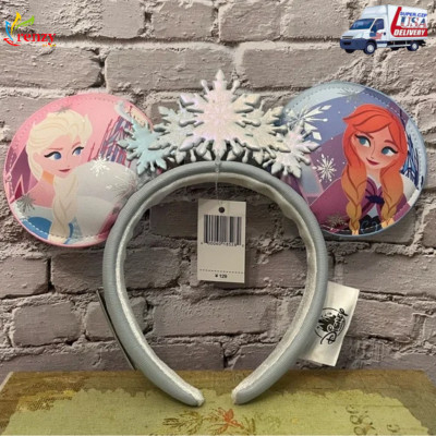 US Loungefly Anna Elsa Disney Minnie Ears Frozen Headband Snowflake Exclusive-image