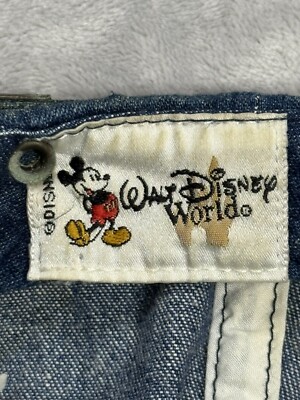 Vintage Walt Disney World Disney Peace Love Mickey Mouse Adult Denim Hat Cap-image