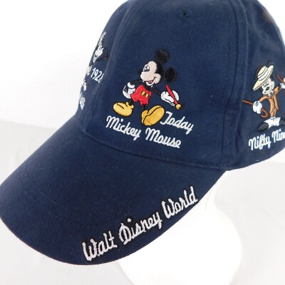 Walt Disney World Hat Unisex Blue Baseball Cap Cotton Embroidered Mickey Mouse-image