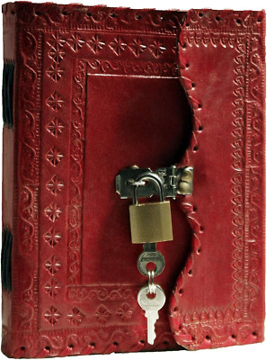 TUZECH Leather Journal Large Writing Notebook Handmade Leather Bound Vintage-image