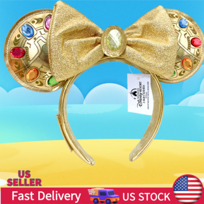 Disney. Parks 2025 golden Loungefly Thanos Infinity  Stone Minnie Ears Headband-image
