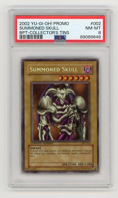 2002 YU-GI-OH Summoned Skull Limited Edition Promo Collector's Tin BPT-002 PSA 8-image