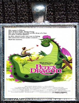 Pete's Dragon Movie Poster Disneyland Disney World WDW Silver Pendant Necklace-image