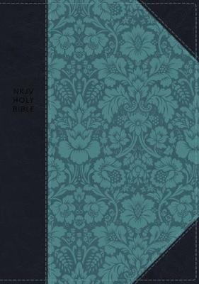 NKJV, Journal the Word Reference Bible, Leathersoft, Blue, Red Letter Edition,-image