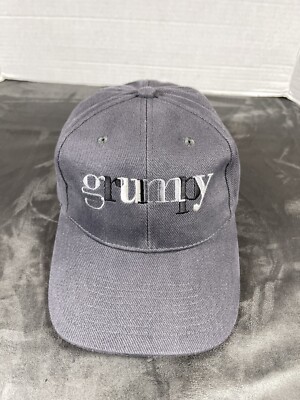 Walt Disney World GRUMPY Snow White & the Seven Dwarf's Hat Cap Snapback Gray -image