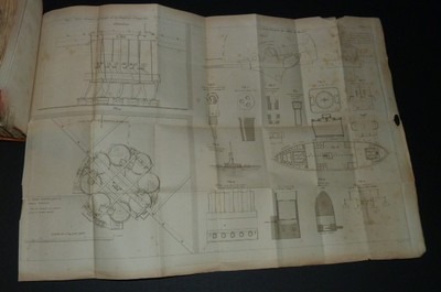 Vergnaud Manuel Roret Artificer Pyrotechnics Militaria Bound 3 Boards Tables-image