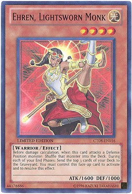 Yu-Gi-Oh Card - CT08-EN016 - EHREN, LIGHTSWORN MONK (super rare holo) - NM/Mint-image
