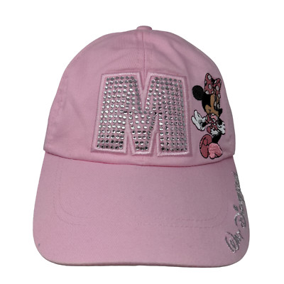 Walt Disney World Disneyland Resort Womens Strapback Hat Pink Minnie Mouse Shiny-image