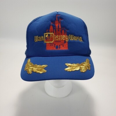 Vintage Walt Disney World Blue Snapback Trucker Style Hat-image