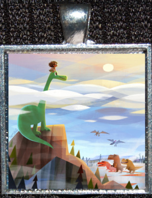 Good Dinosaur Spot Arlo Brontosaur Disneyland Disney WDW Silver Pendant Necklace-image