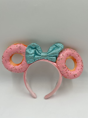 Official Minnie Mouse Donut Ears Headband Walt Disney Parks Pink Sprinkles Food-image