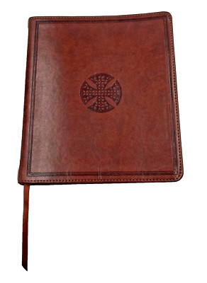 Crossway ESV Single Column Journaling Bible 2001 Faux Brown Leather USED-image