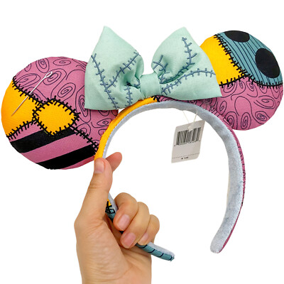 Disney Parks 2024 Nightmare Before Christmas Sally Minnie Ears Blue Bow Headband-image