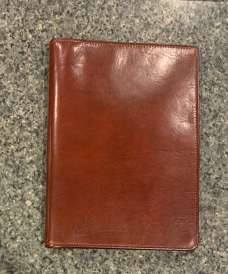 Vintage Scully Genuine Leather Ruled Manuscript Book Journal Napa CA 2002-image