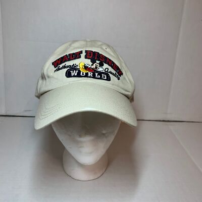 Vintage Walt Disney World Embroidered 1971 Mickey Mouse Adjust Adult Cap Hat-image