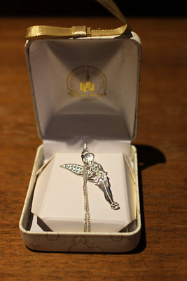 Disney Parks Sterling Silver Tinkerbell Necklace Open Wing, Swarovski Design-image