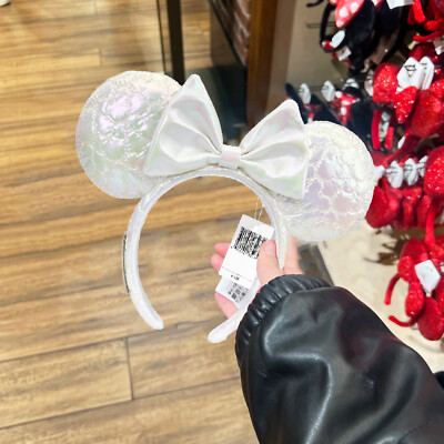Disney Parks Loungefly Minnie Ears Mickey Mouse Icon Quilted Iridescent Headband-image
