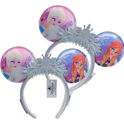 Disney Parks Frozen Anna Elsa Snowflake princess Minnie Ears Loungefly Headband-image