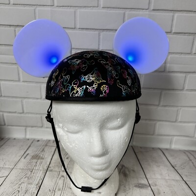 Walt Disney Parks Mickey Mouse white Ears Cap Hat light-up ears color changing -image
