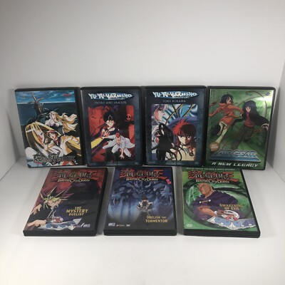 Lot of 7 Anime Dvds Yu-Gi-Oh battle city duels 1 2 Special Edition Yu Yu Hakushu-image