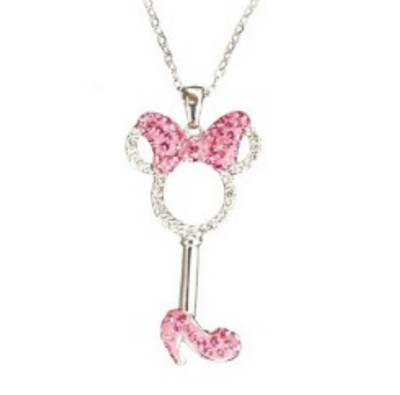 Minnie Mouse Shoe Necklace Disney Park Arribas Made with Crystals from Swarovski-image