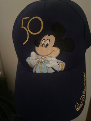 NEW Walt Disney World 50th Anniversary Mickey Youth Baseball Hat/Cap-image