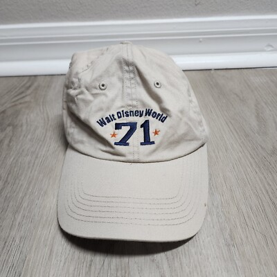 Walt Disney World 71 Cap Hat Adjustable Adult 100% Cotton Beige-image