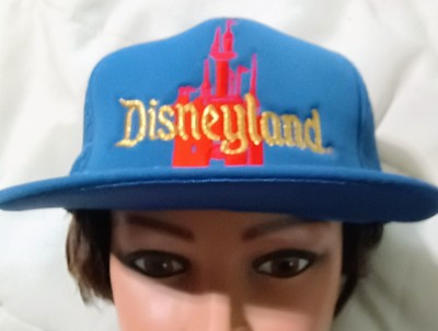 Walt Disney World Vintage Adult 80's Mesh Snapback Trucker Hat Cap Gold Leaf NOS-image