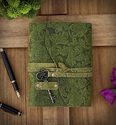 Leather Bound Vintage Journal for Women & Men Scrapbook Sketchbook Garden Flora-image