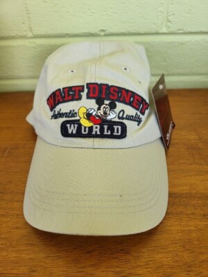Walt Disney World Mickey Mouse Authentic Hat Cap Khaki Beige Adjustable OSFA T4-image