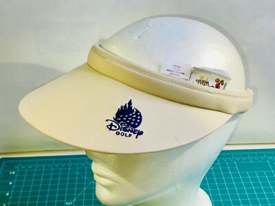 Walt Disney World Golf Visor Hat Cap Tan Beighe Vintage 90s Embroidered-image