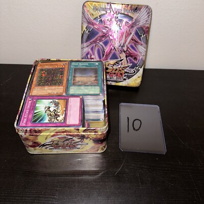 Yugioh Common bulk card lot W/ Collectors Tin-image