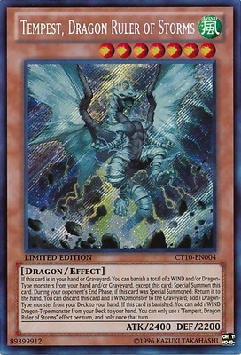 1x (LP) Tempest, Dragon Ruler of Storms - CT10-EN004 - Secret Rare - Limited Edi-image