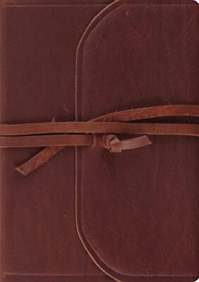ESV Journaling Bible, Interleaved Edition (Brown, Flap with Strap)-image