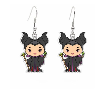 EVIL MALEFICENT VILLAIN EARRINGS JEWELRY WALT DISNEY WORLD MICKEY MINNIE MOUSE-image
