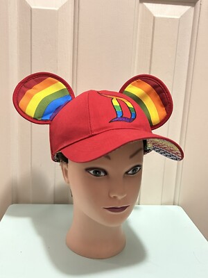 Disneyland Parks Pride Rainbow Embroidered Mickey Mouse Ears Adult Baseball Hat-image