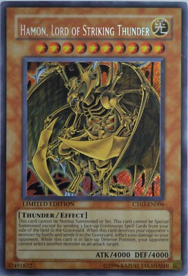 YuGiOh HAMON, LORD OF STRIKING THUNDER Secret Rare - Near Mint CT03-EN006-image