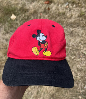 Vintage 1990s Mickey Mouse Walt Disney World Embroidered Snapback Golf Hat cap-image