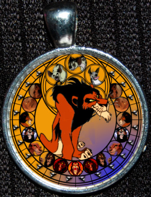 Lion King Scar Evil Villain Disneyland Disney WDW Silver Pendant Necklace-image