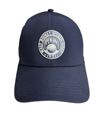 Walt Disney World Golf Ahead Flex Fit Golf Hat Cap Navy Blue Adult Size SM/MD-image